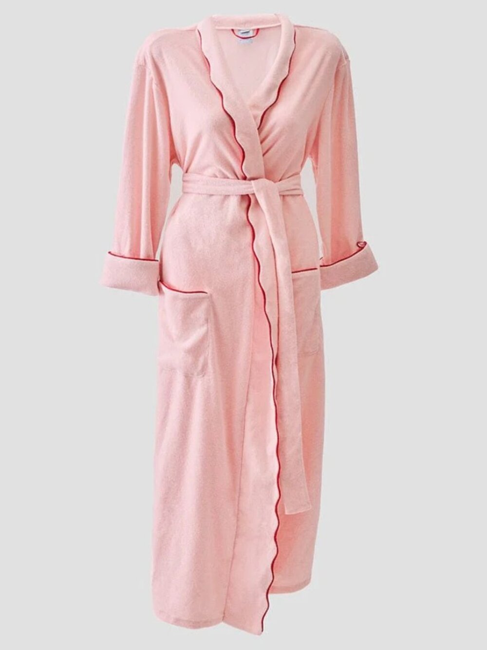 Wezzie Women's Long Scallop Lightweight Robe - NWT
